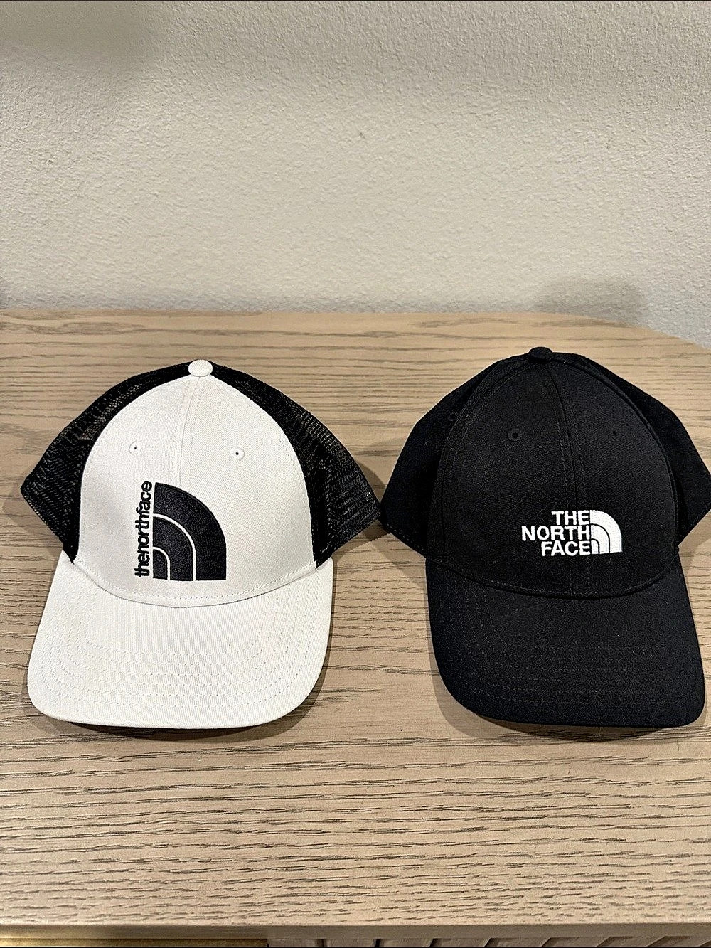 The North Face TNF Logo Trucker Hat Hats 2-Piece Black & White